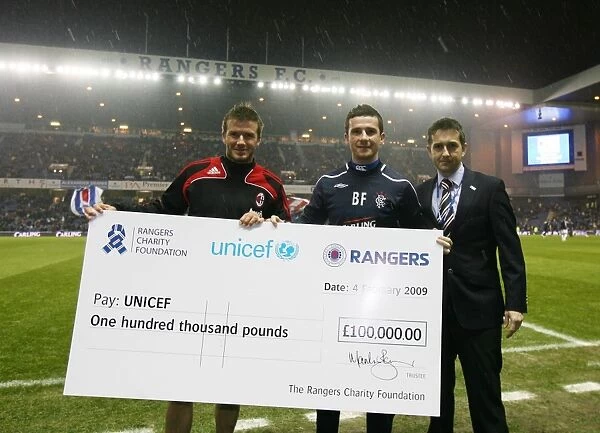 Mid-Season Rivalry: Beckham's AC Milan Holds Rangers to a £100, 000 Draw with Ferguson