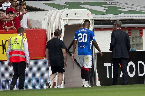 Morelos Red-Carded: Rangers Star Exits Pittodrie Stadium After Disciplinary Action in Ladbrokes Premiership Clash