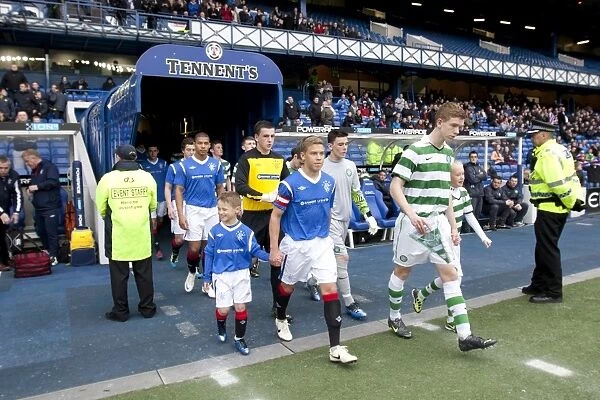 Murdoch and Findlay Lead Out Rangers and Celtic in the Glasgow Cup Final at Ibrox Stadium (2012)