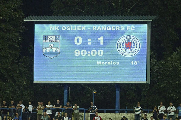 NK Osijek vs Rangers: Europa League - Second Qualifying Round - Full-Time Scoreboard (Scottish Cup Winners 2003)