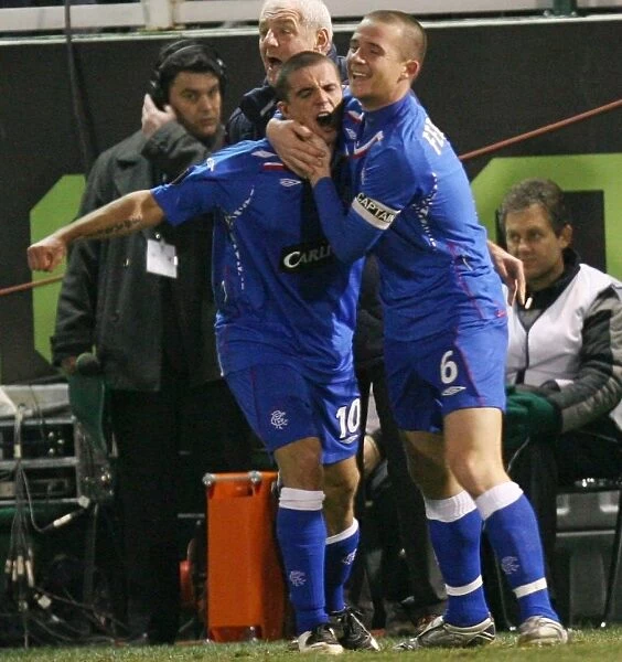 Novo and Ferguson's Euphoric UEFA Cup Celebration: Rangers Unforgettable Moment at Panathinaikos Stadium (1-1)
