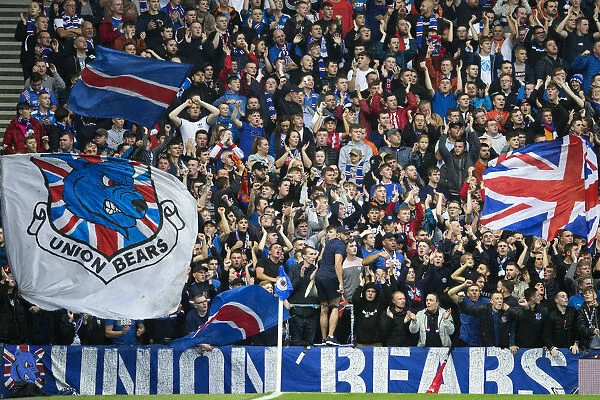 Passionate Ibrox Crowd: Rangers Fans Erupt in Pride and Support during Europa League Qualifier vs NK Osijek (2003 Scottish Cup Winning Year)