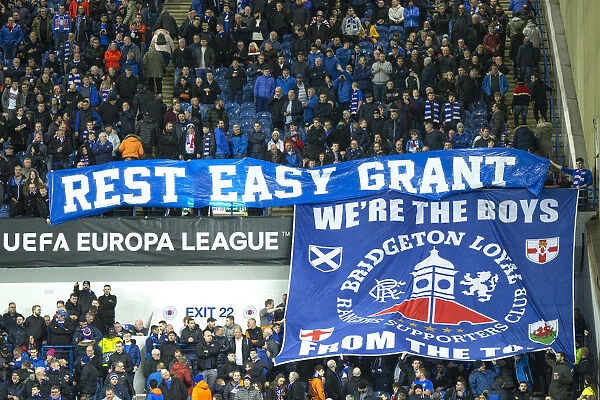 Passionate Rangers Fans Amidst the Action: Europa League Clash against Spartak Moscow at Ibrox Stadium