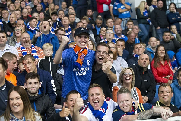 Passionate Rangers Fans at Ibrox: Europa League Clash Against NK Maribor
