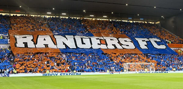 Passionate Rangers FC Fans at Ibrox Stadium: Europa League Showdown