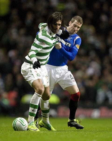 Pivotal Clash: Kirk Broadfoot vs Georgios Samaras - A Turning Point in the 1-0 Celtic Victory over Rangers in the Clydesdale Bank Scottish Premier League