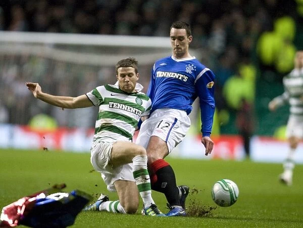A Pivotal Moment: Lee Wallace vs. Adam Matthews in the Clydesdale Bank Scottish Premier League - Celtic's 1-0 Victory