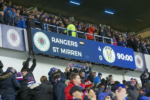 Rangers 1-0 St. Mirren: Ibrox Stadium's Scottish Premiership Full-Time Scoreboard (Scottish Cup Champions 2003)