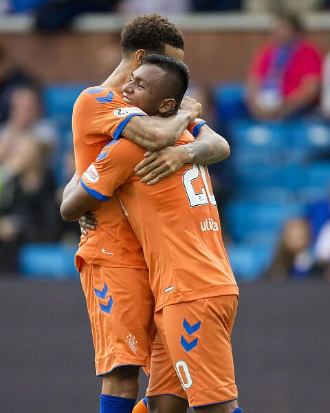 Rangers Alfredo Morelos and Connor Goldson: Triumphant Triple Celebration in The Betfred Cup