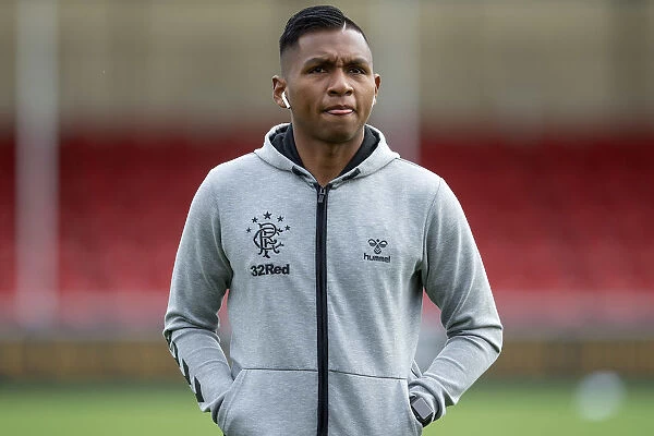 Rangers Alfredo Morelos Pre-Match at Hamilton Academical's Hope Central Business District Stadium