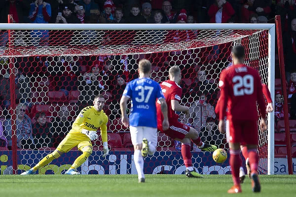 Rangers Allan McGregor Dives to Save Cosgrove's Penalty at Pittodrie: Scottish Cup Quarter-Final Showdown