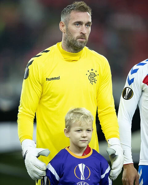 Rangers Allan McGregor Guarding the Goal in Europa League Clash Against Spartak Moscow at Otkritie Arena