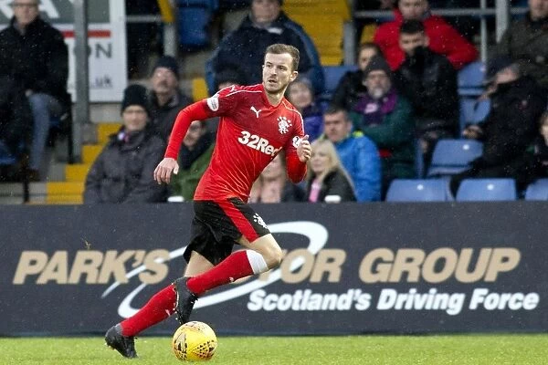 Rangers Andy Halliday in Action Against Ross County at Global Energy Stadium - Ladbrokes Premiership