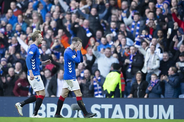 Rangers Andy Halliday: Celebrating Glory at Ibrox - Scottish Premiership Clash with Celtic (Scottish Cup Winning Moment)