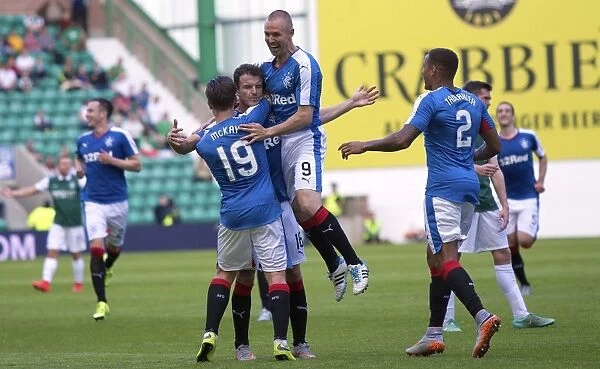 Rangers Andy Halliday: Celebrating His Goal in the Petrofac Training Cup First Round Clash Against Hibernian at Easter Road
