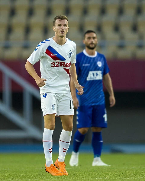 Rangers Andy Halliday in Europa League Action vs FC Shkupi at Philip II Arena