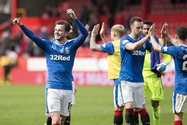 Rangers Andy Halliday: Exultant Champion at Pittodrie Stadium