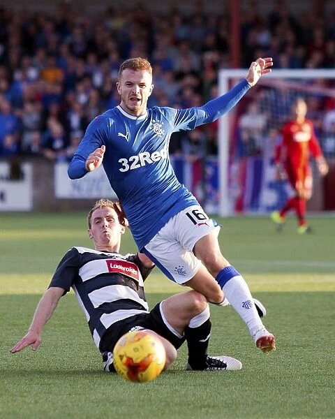 Rangers Andy Halliday Fouled in Betfred Cup Match at Ochilview Park