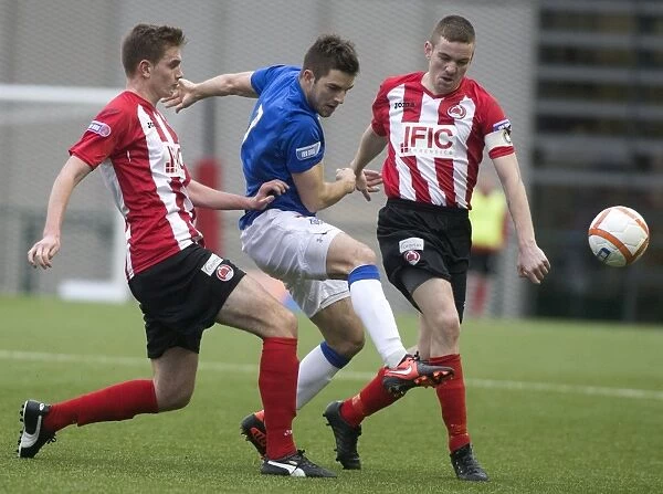 Rangers Andy Little Fights for Victory: Crushing Clyde 4-1 in Scottish Third Division Soccer at Broadwood Stadium