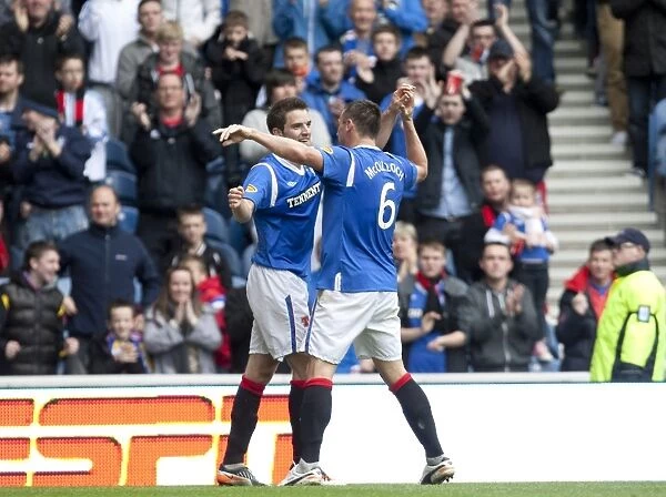 Rangers: Andy Little and Lee McCulloch's Euphoric Moment as They Celebrate 3-1 Win Over St Mirren in Scottish Premier League