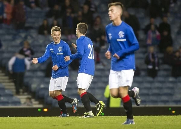 Rangers Andy Murdoch Rejoices in His Second Goal: Rangers FC vs Linfield at Ibrox Stadium (2-0)