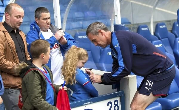 Rangers Assistant Manager David Weir Engages with Excited Fans at Pre-Season Friendly vs Burnley, Ibrox Stadium