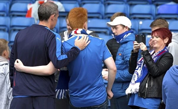 Rangers Assistant Manager David Weir Greets Fans at Pre-Season Friendly, Ibrox Stadium (Scottish Cup Champions 2003)