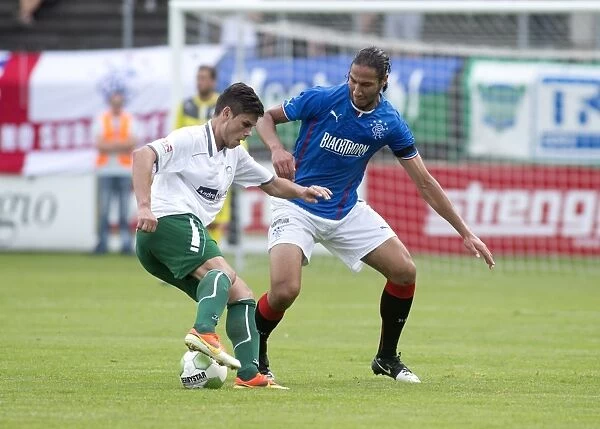 Rangers Bilel Mohsni Tackles in Pre-Season Victory over FC Gutersloh (1-0)