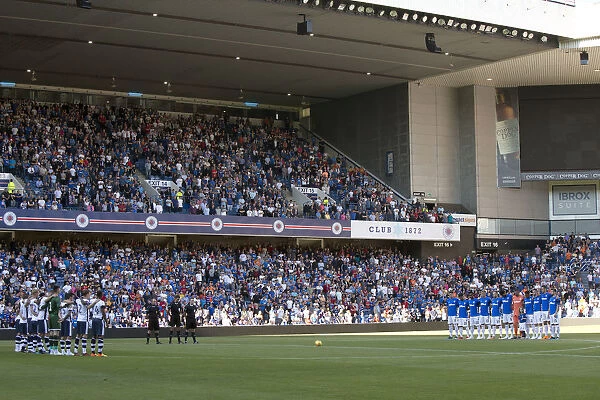 Rangers and Bury: Honoring Scottish Cup Tradition - A Moment of Silence at Ibrox Stadium (2003 Winners)