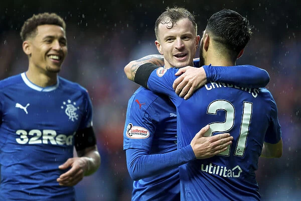 Rangers: Candeias and Halliday Celebrate Goal Victory at Ibrox Stadium