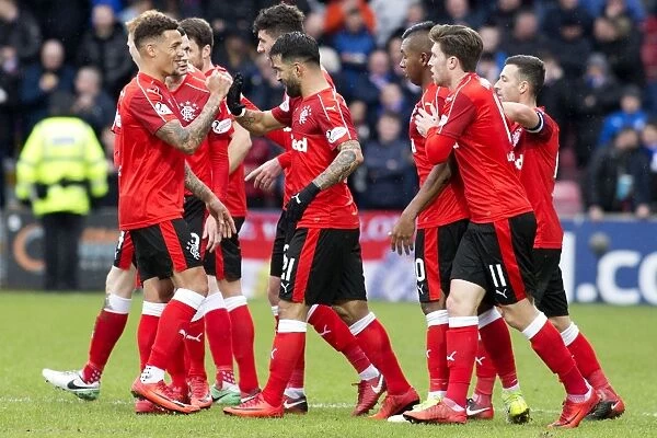 Rangers: Candeias Thrilling Goal and Celebration with Team Mates in Ladbrokes Premiership Victory