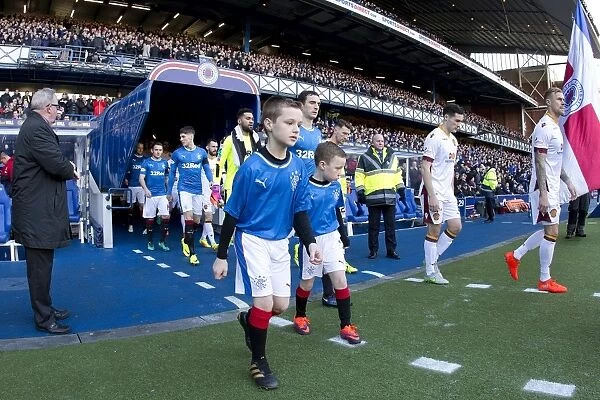Rangers Captain Lee Wallace Kicks Off Scottish Cup Fourth Round at Ibrox Stadium
