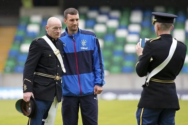 Rangers Captain Lee Wallace Mingles with Fans at Jamie Mulgrew's Testimonial Match, Windsor Park