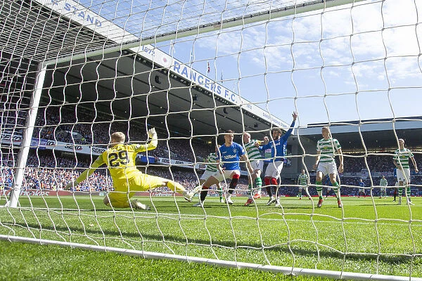 Rangers Celebrate Tavernier's Goal Against Celtic in Ibrox Stadium