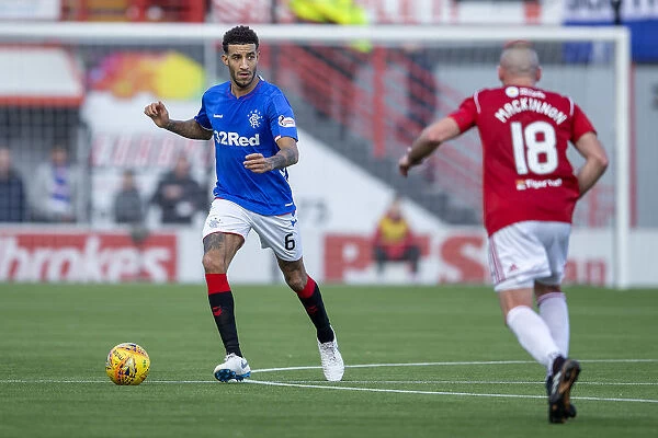 Rangers Connor Goldson in Action against Hamilton Academical at Hope Central Business District Stadium