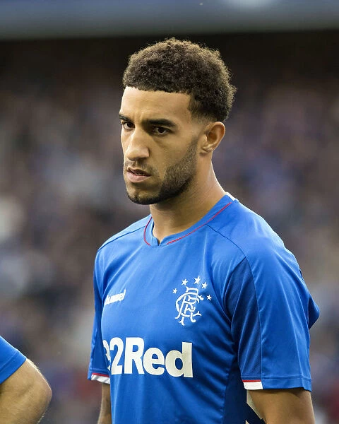 Rangers Connor Goldson in Europa League Action at Ibrox Stadium vs FC Ufa