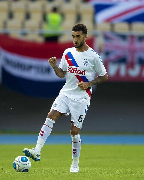 Rangers Connor Goldson in Europa League Battle at Philip II Arena
