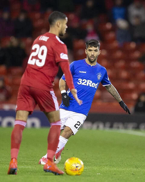 Rangers Daniel Candeias in Action at Pittodrie Stadium during Aberdeen Clash, Scottish Premiership
