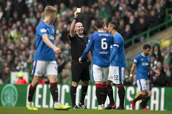 Rangers Danny Wilson Booked in Celtic-Rangers Clash at Celtic Park (2003 Scottish Cup Winners)