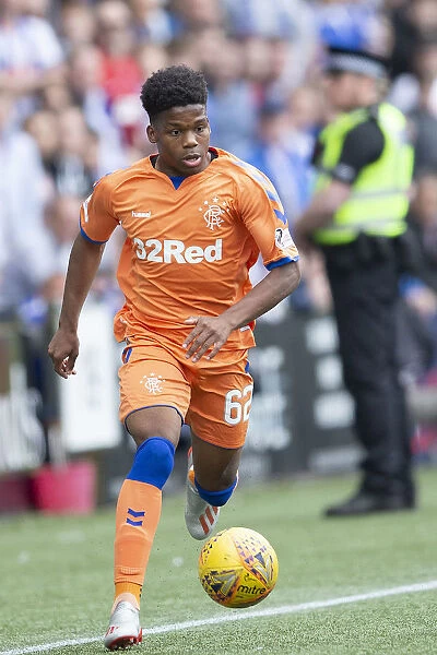 Rangers Dapo Mebude in Action: Scottish Premiership Clash at Rugby Park