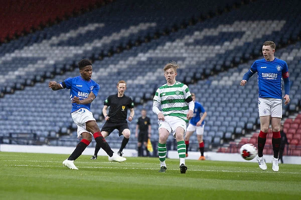 Rangers Dapo Mebude Scores the Second Goal: Celtic vs Rangers in the Scottish FA Youth Cup Final (2003)