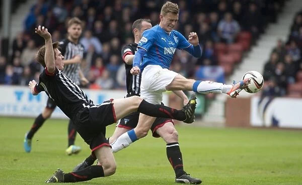 Rangers Dean Shiels: Pursuing Victory - Attempting a Shot Against Dunfermline Athletic in Scottish League One (Scottish Cup Winners 2003)
