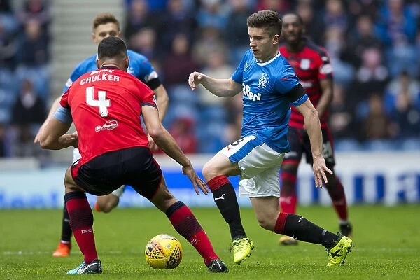 Rangers Declan John in Action: Premiership Showdown at Ibrox Against Dundee - Scottish Cup Champions (2003)