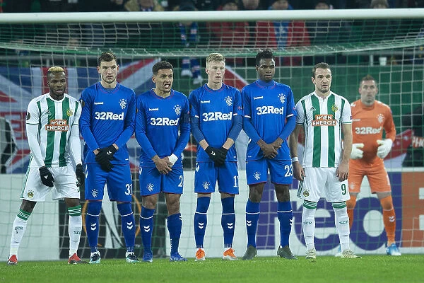 Rangers Defensive Wall: Tavernier, Barisic, McCrorie, and Coulibaly in Europa League Action vs Rapid Vienna