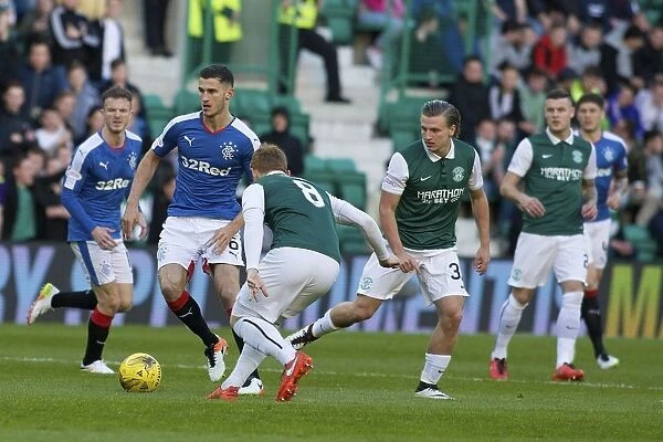 Rangers Dominic Ball in Action at Easter Road: Hibernian vs Rangers, Scottish Cup Winners 2003
