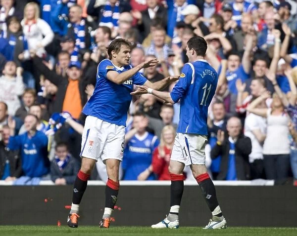 Rangers Double Celebration: Jelavic and Lafferty's Glory Moment in Rangers 4-2 Victory over Celtic