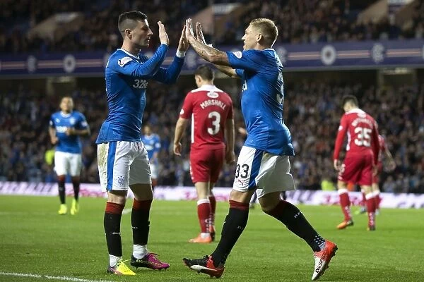 Rangers Double Strike: Waghorn and O'Halloran Celebrate Betfred Cup Quarterfinal Glory at Ibrox Stadium