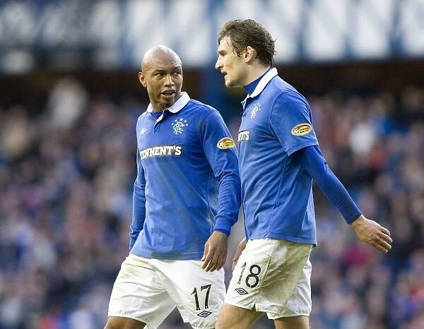 Rangers Double Threat: Diouf and Jelavic Shine in 6-0 Ibrox Victory