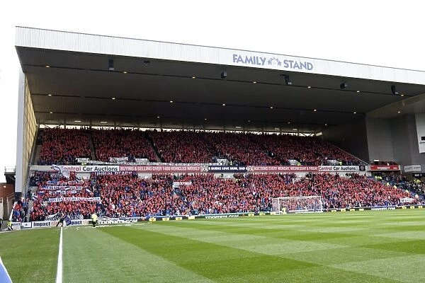 Rangers Fans in Broomloan Road Stand Celebrate Red Card Display: Rangers 3-1 St. Mirren (Clydesdale Bank Scottish Premier League)