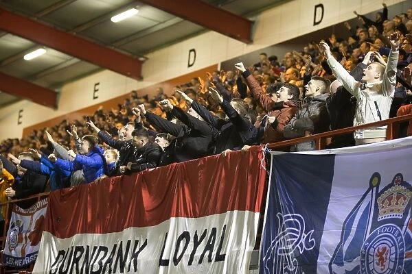 Rangers Fans Celebrate Glory: Hamilton Accies vs Rangers, Ladbrokes Premiership (Scottish Cup Winning Moment)